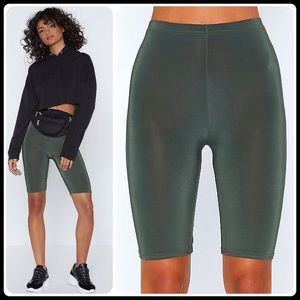 NG green biker shorts